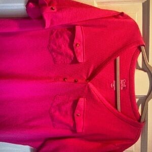 Long sleeve V-neck button top